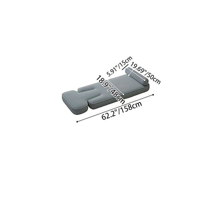 Sofa paresseux en coton-lin à simplicité moderne, carré, tatami avec dossier réglable et table pliable pour chambre et fenêtre en baie 