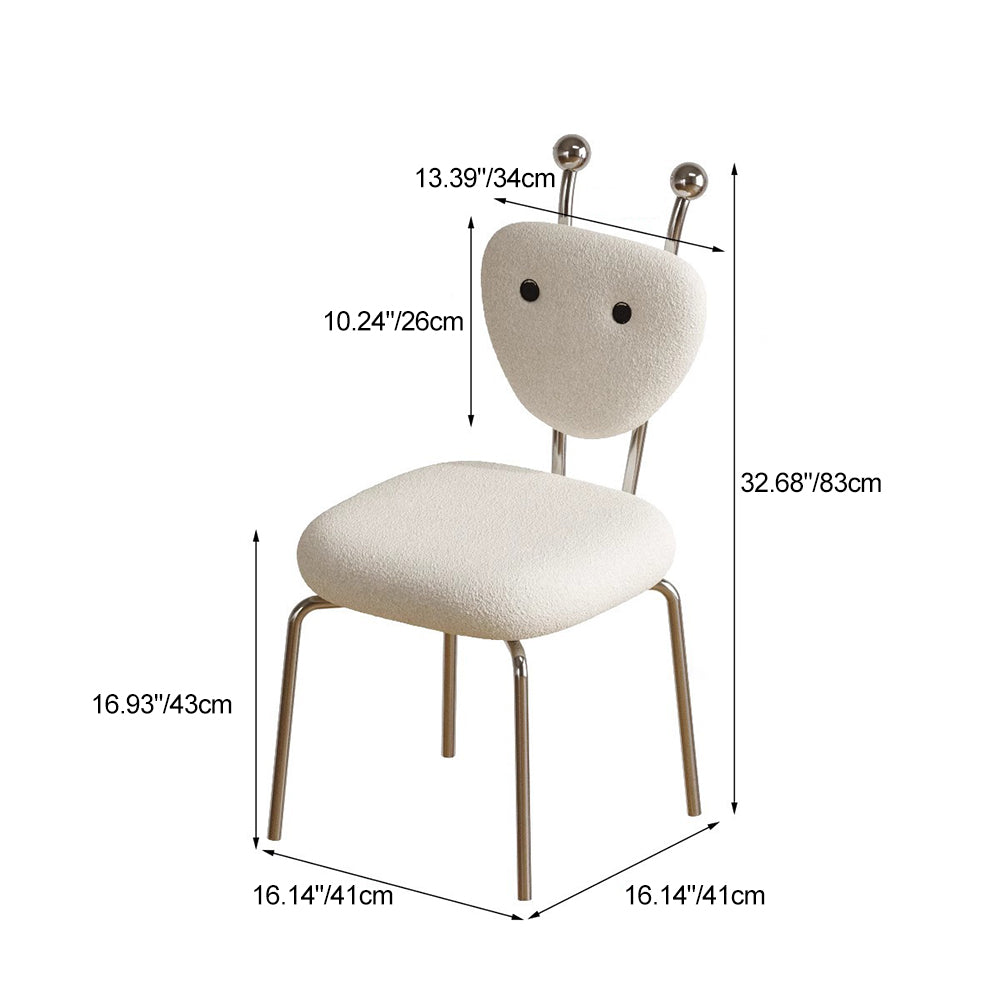 Chaise de salle à manger pivotante carrée en cuir créatif contemporain et en acier inoxydable en forme de fourmi avec dossier en agneau pour salle à manger 