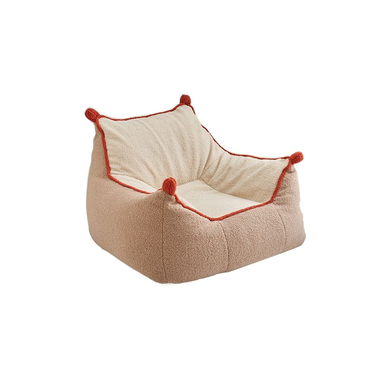 Contemporary Nordic Lambswool Latex EPP Square Bean Bag Lazy Sofa Backrest Footrest For Living Room And Bedroom
