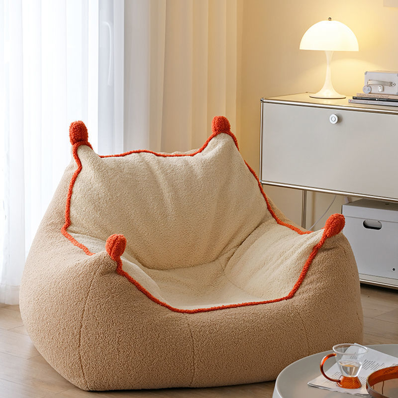Contemporary Nordic Lambswool Latex EPP Square Bean Bag Lazy Sofa Backrest Footrest For Living Room And Bedroom