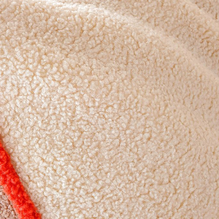 Pouf carré en laine d&