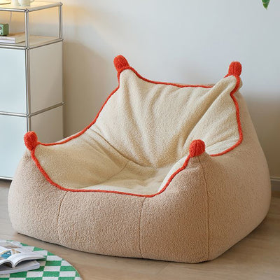 Contemporary Nordic Lambswool Latex EPP Square Bean Bag Lazy Sofa Backrest Footrest For Living Room And Bedroom