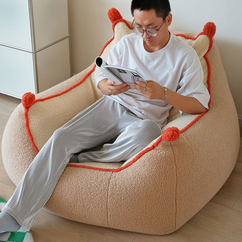 Contemporary Nordic Lambswool Latex EPP Square Bean Bag Lazy Sofa Backrest Footrest For Living Room And Bedroom