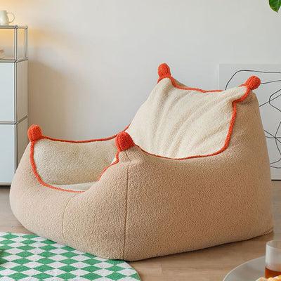 Contemporary Nordic Lambswool Latex EPP Square Bean Bag Lazy Sofa Backrest Footrest For Living Room And Bedroom