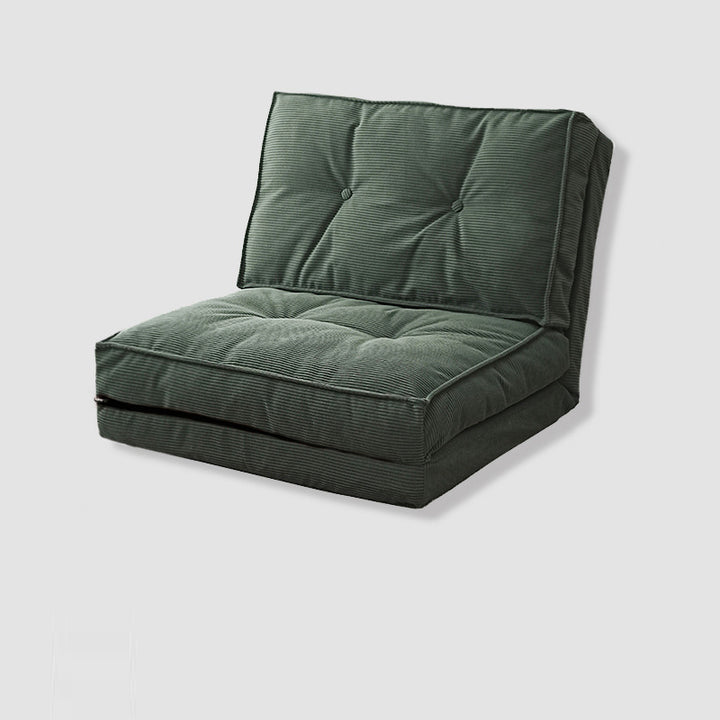 Zeitgenössisches skandinavisches Cord- &amp; Baumwolleisen-Tofu-Stil faltbares Lazy-Sofa mit Rückenlehne für Wohnzimmer &amp; Schlafzimmer 