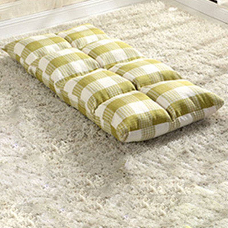 Moderner schlichter Lazy Chair aus Baumwoll-Leinen und Eisen, rechteckig kariert, mit verstellbarer Rückenlehne, für Tatami, Wohnzimmer, Schlafzimmer &amp; Fensterbank 