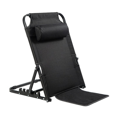 Modern Minimalist Fabric & Steel Rectangular Back Chair With Adjustable Recline & Armrests For Living Room & Bedroom