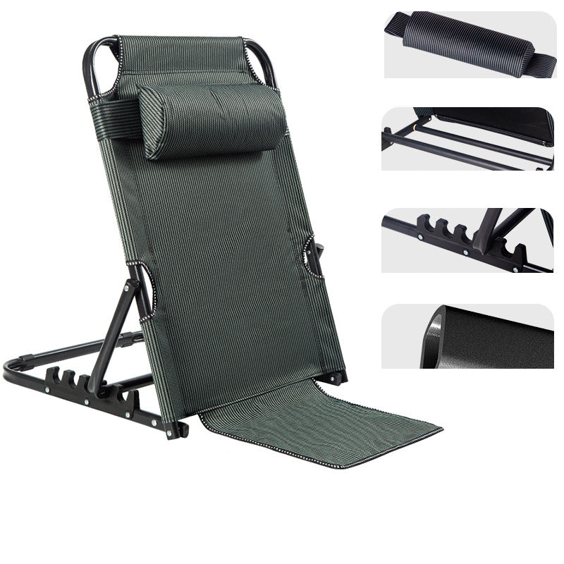 Modern Minimalist Fabric & Steel Rectangular Back Chair With Adjustable Recline & Armrests For Living Room & Bedroom
