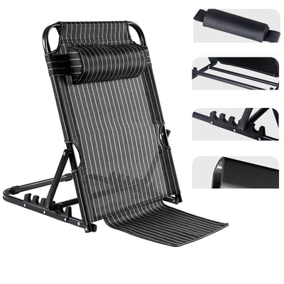 Modern Minimalist Fabric & Steel Rectangular Back Chair With Adjustable Recline & Armrests For Living Room & Bedroom