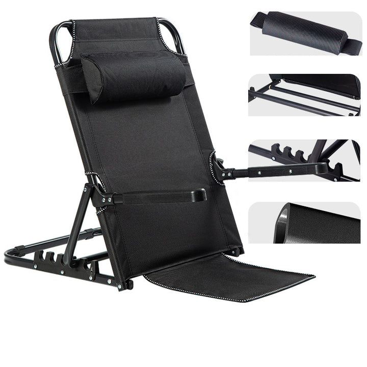 Modern Minimalist Oxford Fabric Textilene Fabric Iron Plastic Rectangular Back Chair With Adjustable Recline &amp; Armrests For Living Room &amp; Bedroom