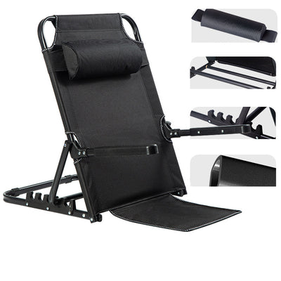 Modern Minimalist Fabric & Steel Rectangular Back Chair With Adjustable Recline & Armrests For Living Room & Bedroom