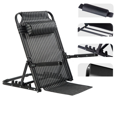 Modern Minimalist Fabric & Steel Rectangular Back Chair With Adjustable Recline & Armrests For Living Room & Bedroom