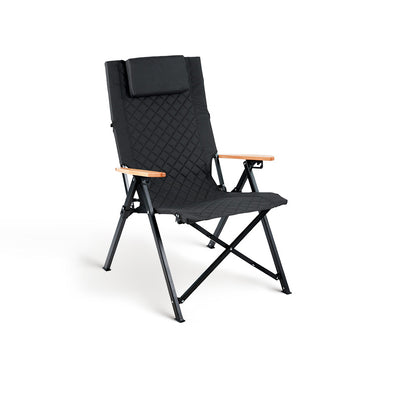 Contemporary Industrial Fabric Beech & Aluminum Rectangular Lattice Back Chair With Armrests & Backrest For Outdoor & Study