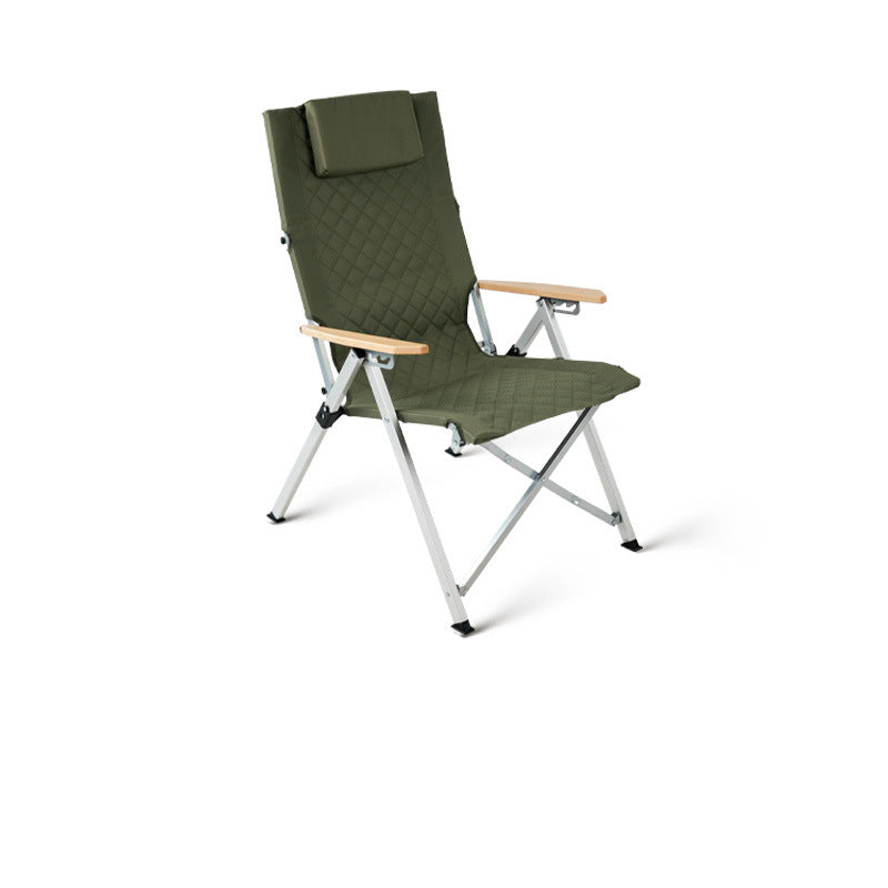 Contemporary Industrial Fabric Beech & Aluminum Rectangular Lattice Back Chair With Armrests & Backrest For Outdoor & Study