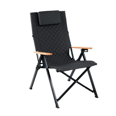 Contemporary Industrial Fabric Beech & Aluminum Rectangular Lattice Back Chair With Armrests & Backrest For Outdoor & Study