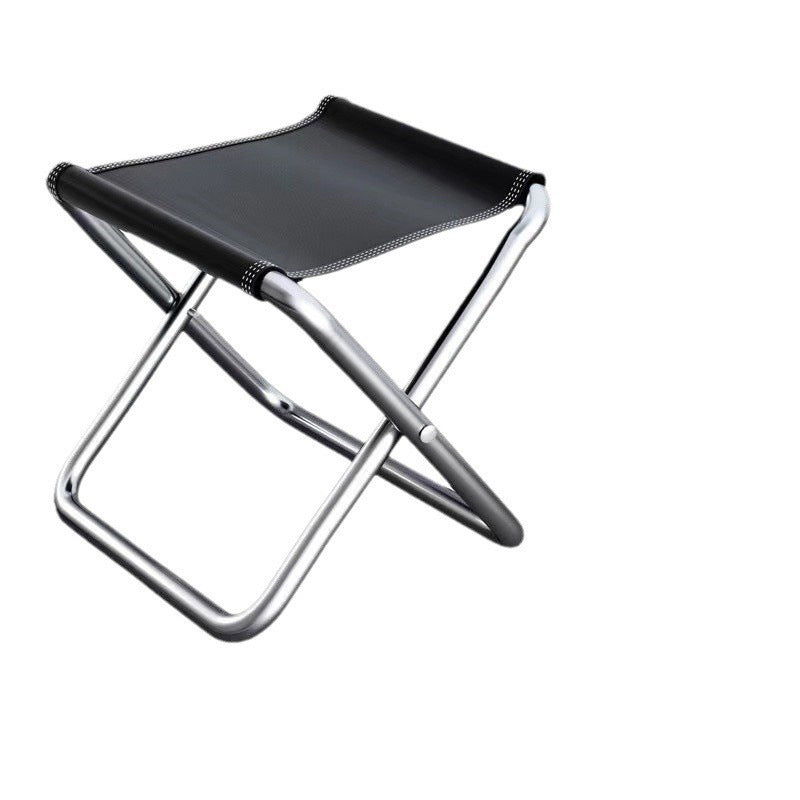 Modern Minimalist Fabric & Carbon Steel Square Folding Low Stool With Portable Design For Outdoor Patio