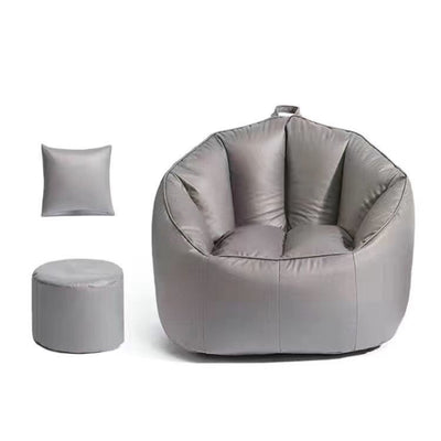 Contemporary Nordic Tech Fabric EPS Bean Bag Lazy Sofa With Backrest & Footrest For Living Room & Bedroom