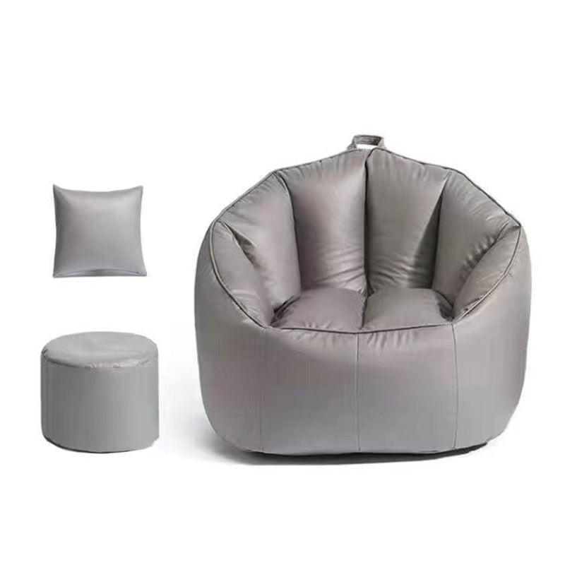 Contemporary Nordic Tech Fabric EPS Bean Bag Lazy Sofa With Backrest & Footrest For Living Room & Bedroom
