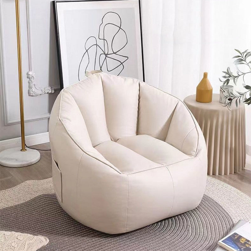 Contemporary Nordic Tech Fabric EPS Bean Bag Lazy Sofa With Backrest & Footrest For Living Room & Bedroom