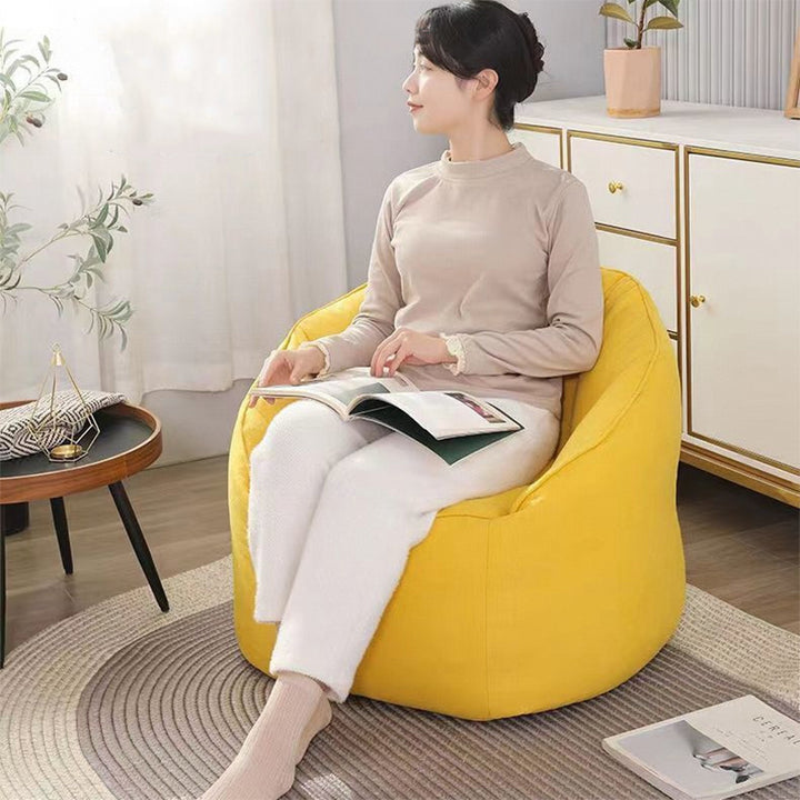 Canapé paresseux en tissu technique nordique contemporain avec dossier et repose-pieds pour salon et chambre 