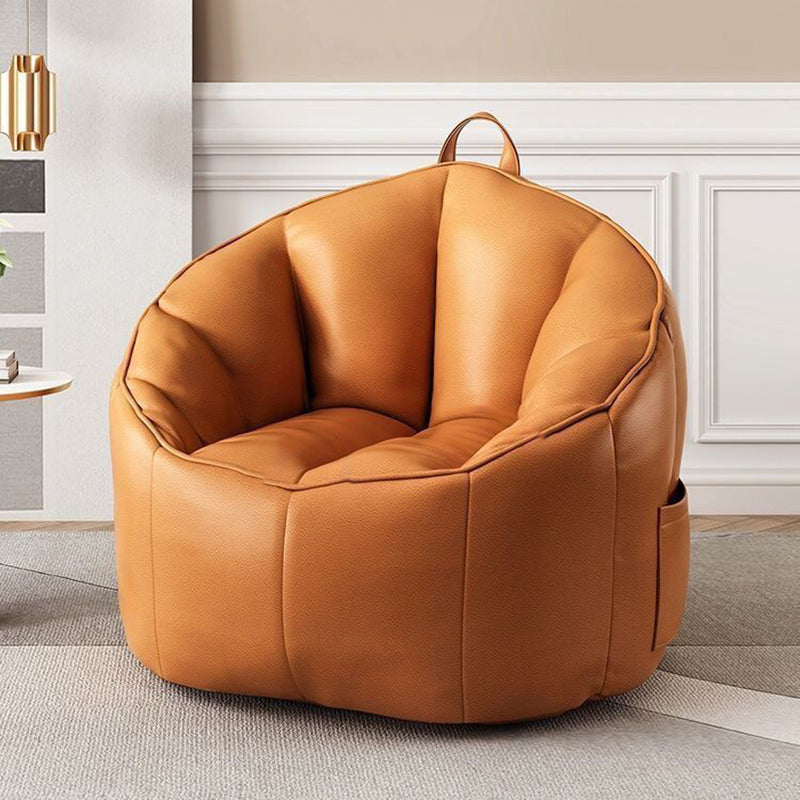 Canapé paresseux en tissu technique nordique contemporain avec dossier et repose-pieds pour salon et chambre 