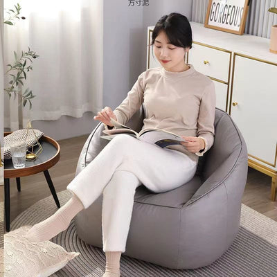 Contemporary Nordic Tech Fabric EPS Bean Bag Lazy Sofa With Backrest & Footrest For Living Room & Bedroom