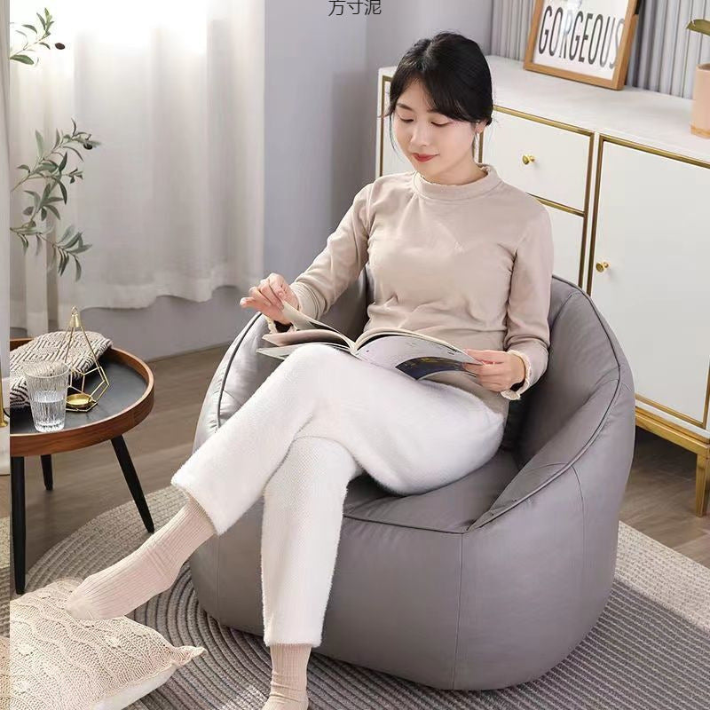 Contemporary Nordic Tech Fabric EPS Bean Bag Lazy Sofa With Backrest & Footrest For Living Room & Bedroom