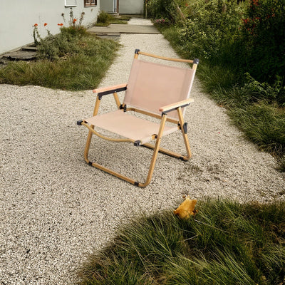 Modern Simplicity Iron Fabric Square Foldable Camping Back Chair With Armrests For Outdoor Patio