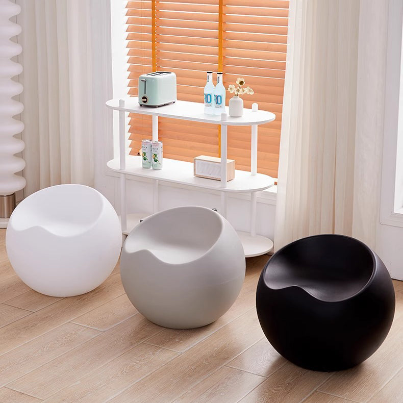 Contemporary Creative PP Apple & Sphere-Shaped Footstool For Entryway & Living Room