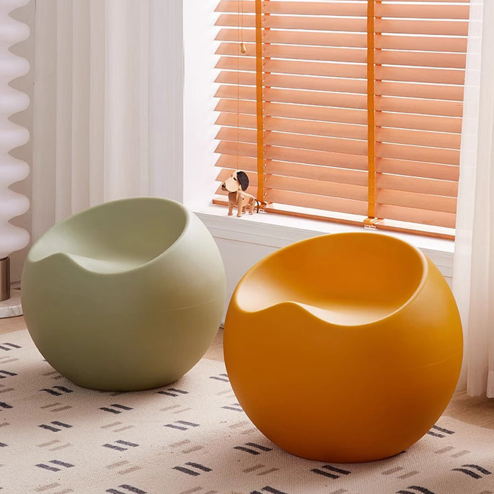 Contemporary Creative PP Apple &amp; Sphere-Shaped Footstool For Entryway &amp; Living Room