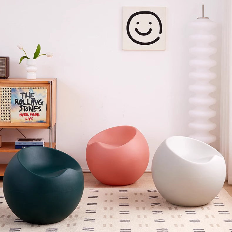 Contemporary Creative PP Apple & Sphere-Shaped Footstool For Entryway & Living Room