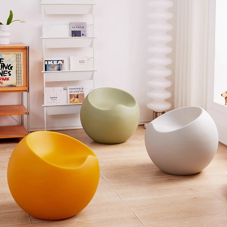 Contemporary Creative PP Apple & Sphere-Shaped Footstool For Entryway & Living Room