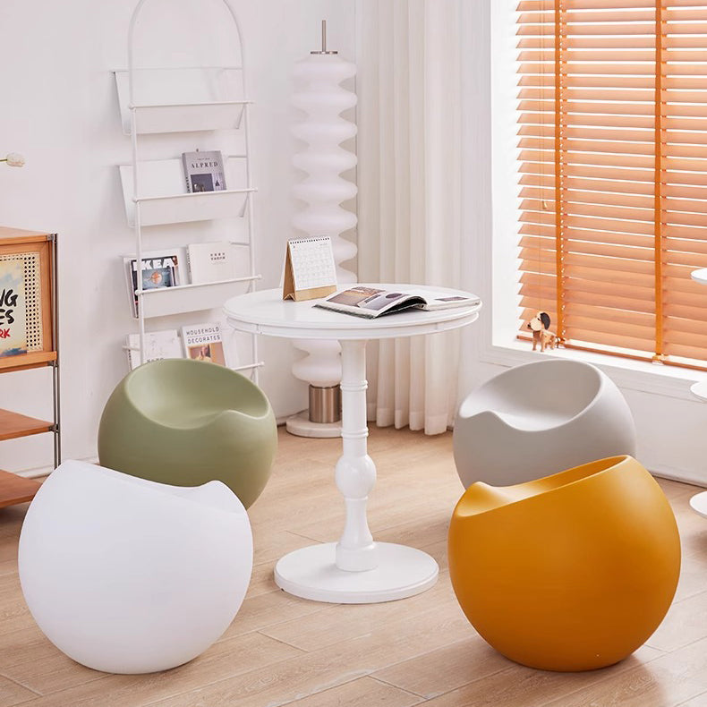 Contemporary Creative PP Apple & Sphere-Shaped Footstool For Entryway & Living Room
