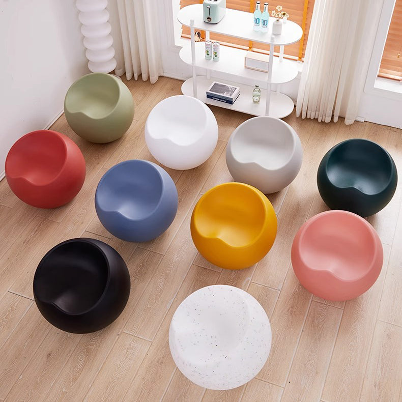 Contemporary Creative PP Apple & Sphere-Shaped Footstool For Entryway & Living Room