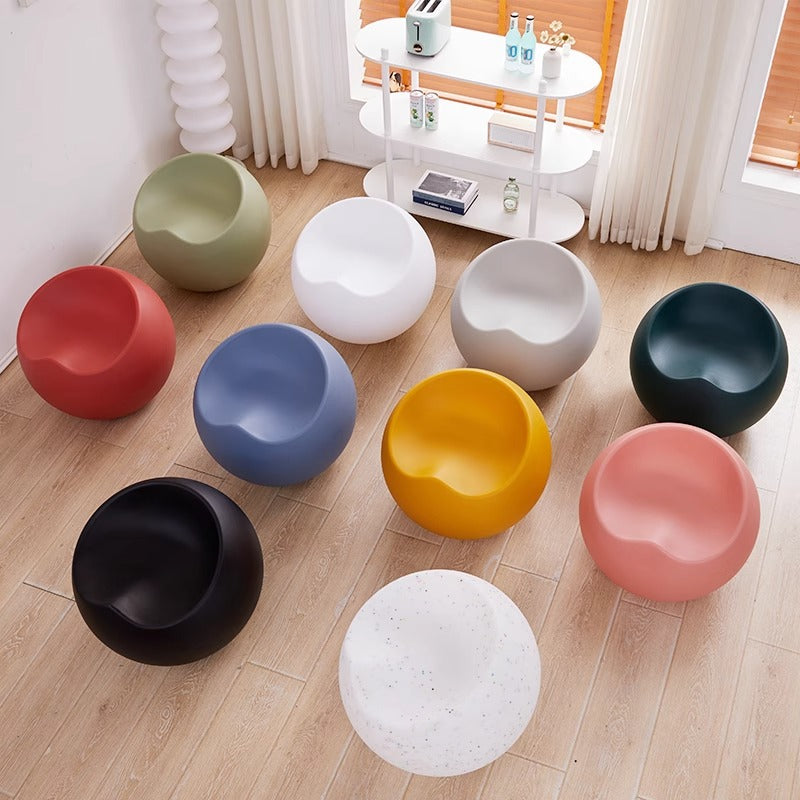 Contemporary Creative PP Apple & Sphere-Shaped Footstool For Entryway & Living Room