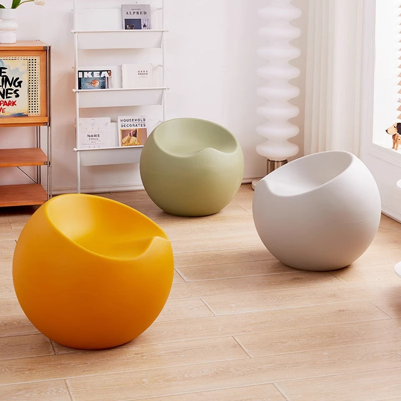 Contemporary Creative PP Apple &amp; Sphere-Shaped Footstool For Entryway &amp; Living Room