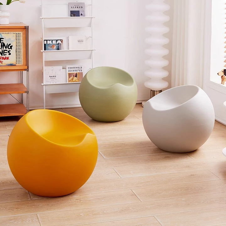 Contemporary Creative PP Apple &amp; Sphere-Shaped Footstool For Entryway &amp; Living Room