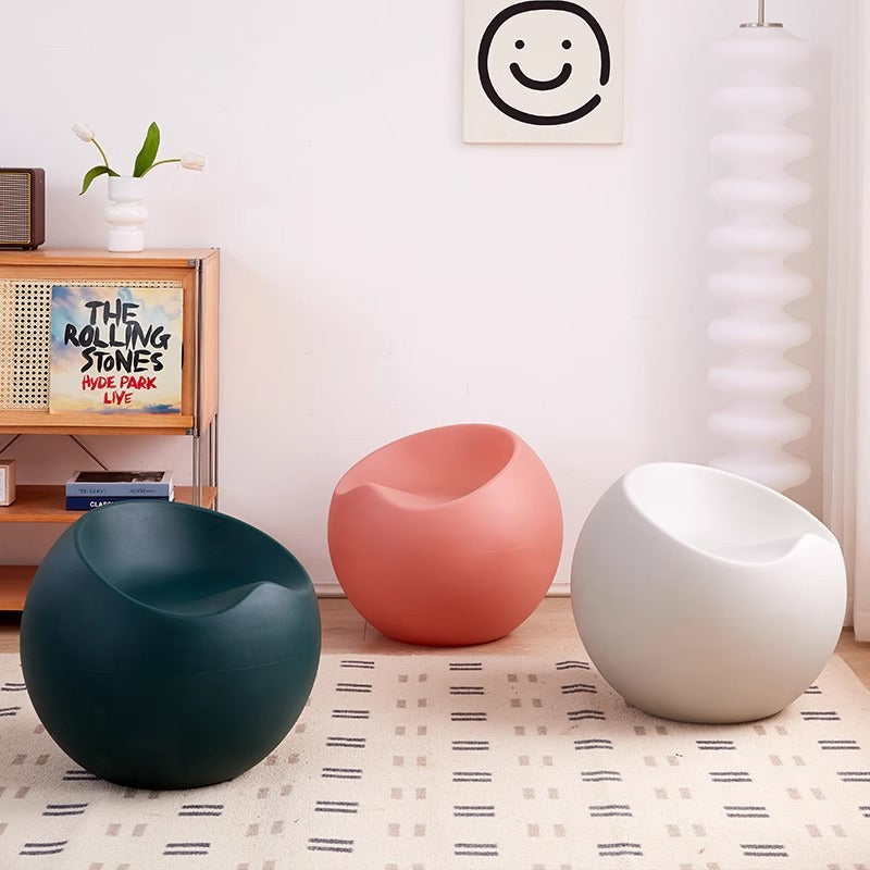 Contemporary Creative PP Apple &amp; Sphere-Shaped Footstool For Entryway &amp; Living Room
