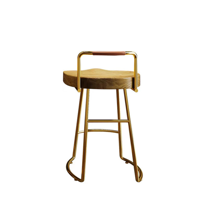 Taburete cuadrado de bar de madera de pino estilo farmhouse tradicional con respaldo y reposapiés para cocina y bar 