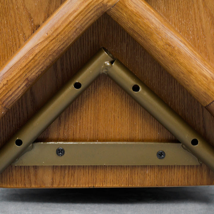 Tabouret de bar carré contemporain en bois massif et similicuir avec dossier et repose-pieds pour cuisine et bar 