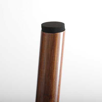Taburete bajo giratorio redondo de bambú Nanmu retro contemporáneo con respaldo para sala de estar y estudio 