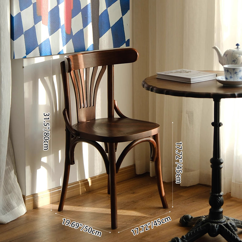 Silla de comedor contemporánea retro de madera de haya con asiento de tela de ratán y cuero sintético redondo con respaldo curvado para comedor 