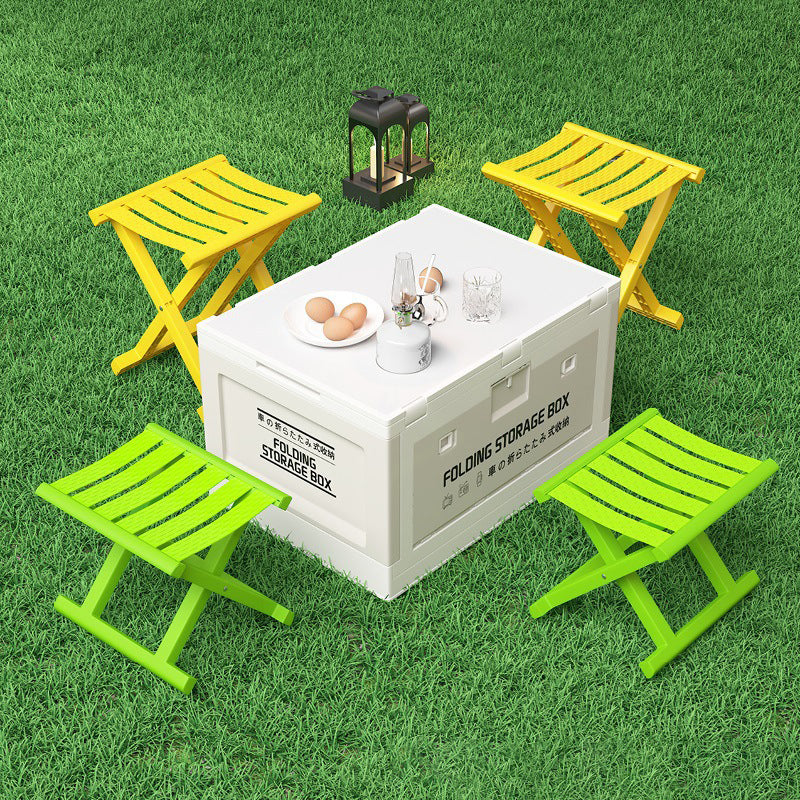 Contemporary Industrial PP TPE Square Foldable Camping Low Stool Portable For Outdoor And Living Room
