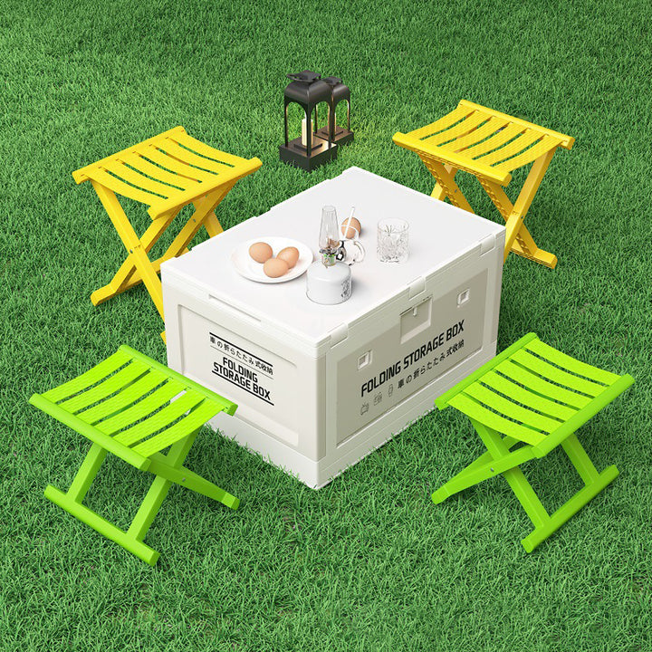 Contemporary Industrial PP TPE Square Foldable Camping Low Stool Portable For Outdoor And Living Room