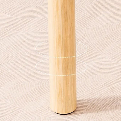 Tabouret de coiffeuse en bois avec repose-pieds pour chambre à coucher en tissu technique en laine d'agneau nordique contemporain 