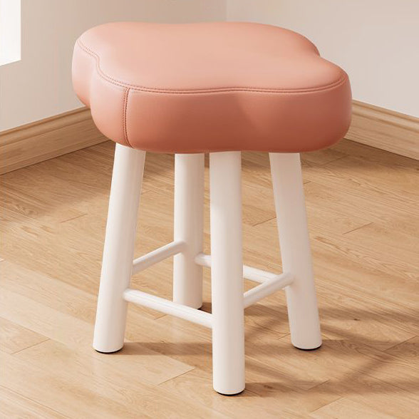 Tabouret de coiffeuse en bois avec repose-pieds pour chambre à coucher en tissu technique en laine d&