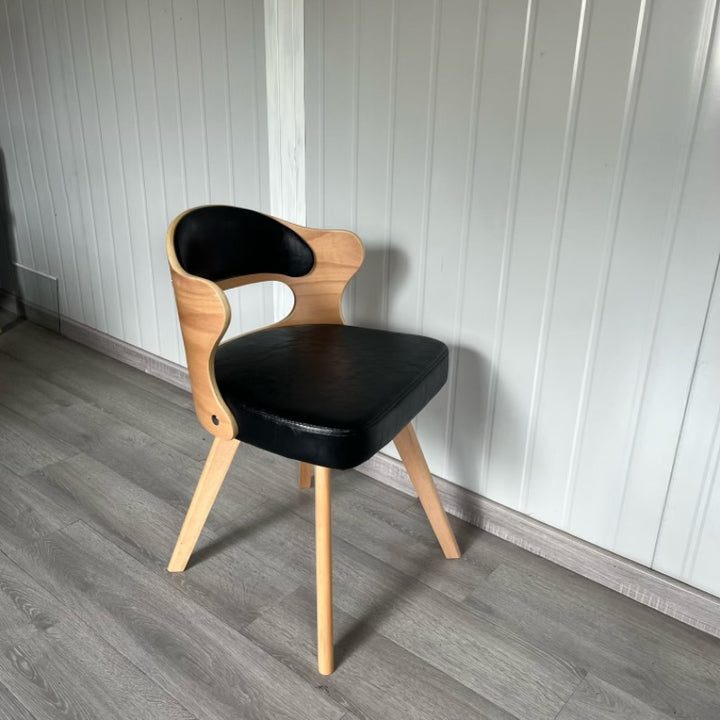 Chaise de bureau pivotante carrée en cuir synthétique ou en lin avec dossier pour bureau à domicile et étude 