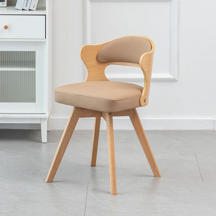 Chaise de bureau pivotante carrée en cuir synthétique ou en lin avec dossier pour bureau à domicile et étude 