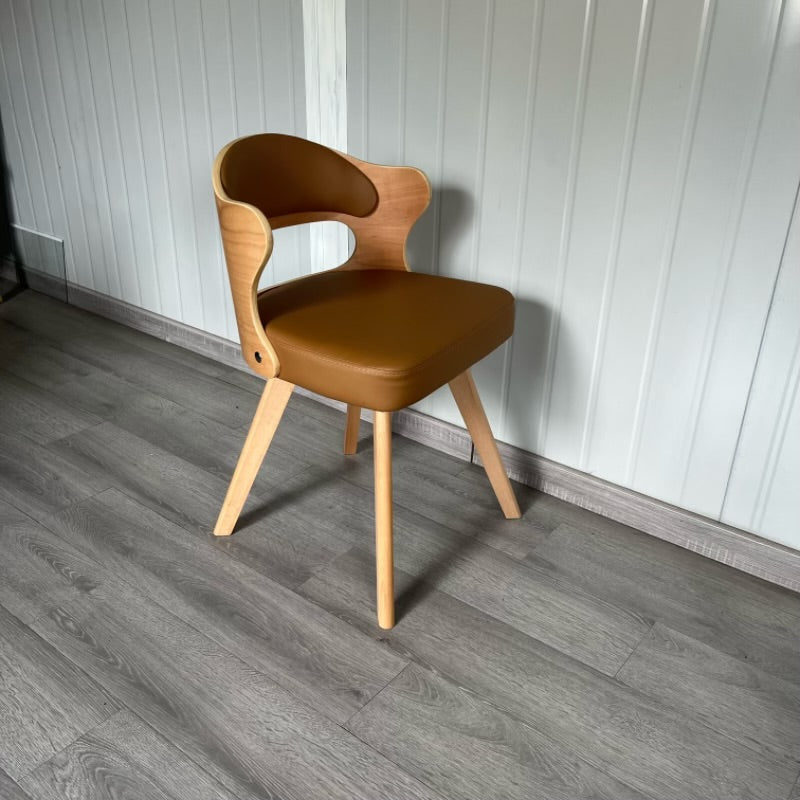 Chaise de bureau pivotante carrée en cuir synthétique ou en lin avec dossier pour bureau à domicile et étude 