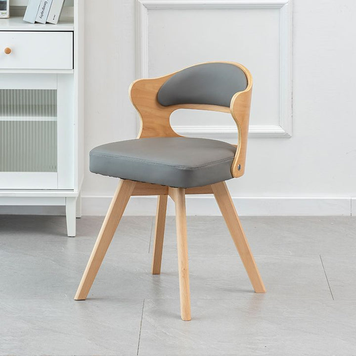 Chaise de bureau pivotante carrée en cuir synthétique ou en lin avec dossier pour bureau à domicile et étude 